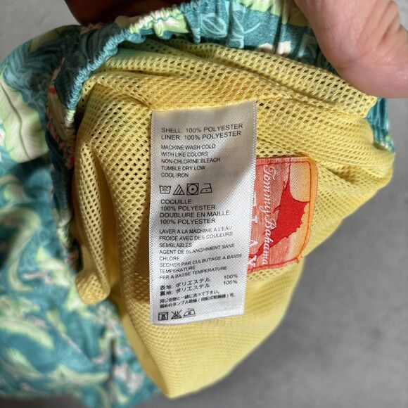 Tommy Bahama Relax Swim Trunks Men’s Size L Blue Green Floral Print Beach Palms - Picture 8 of 10